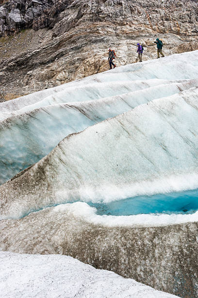 istock Wonderlust adventure on an icy glacier 597668620