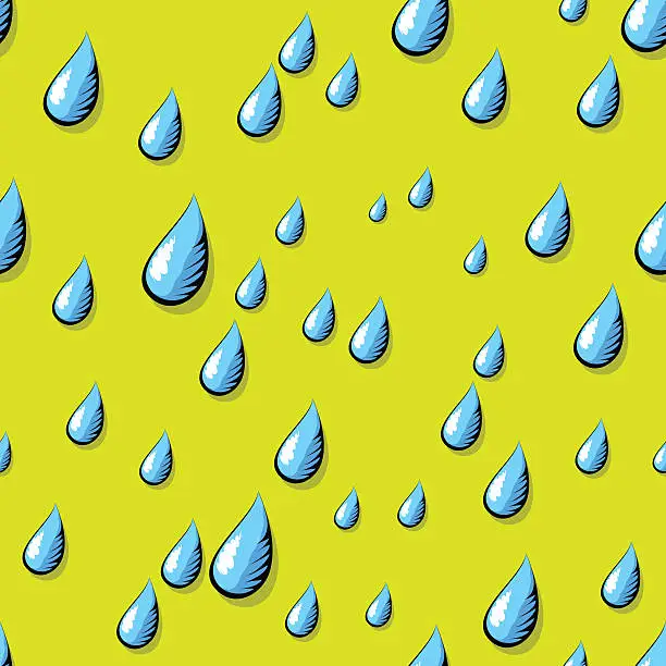 Vector illustration of Water drops seamless pattern.