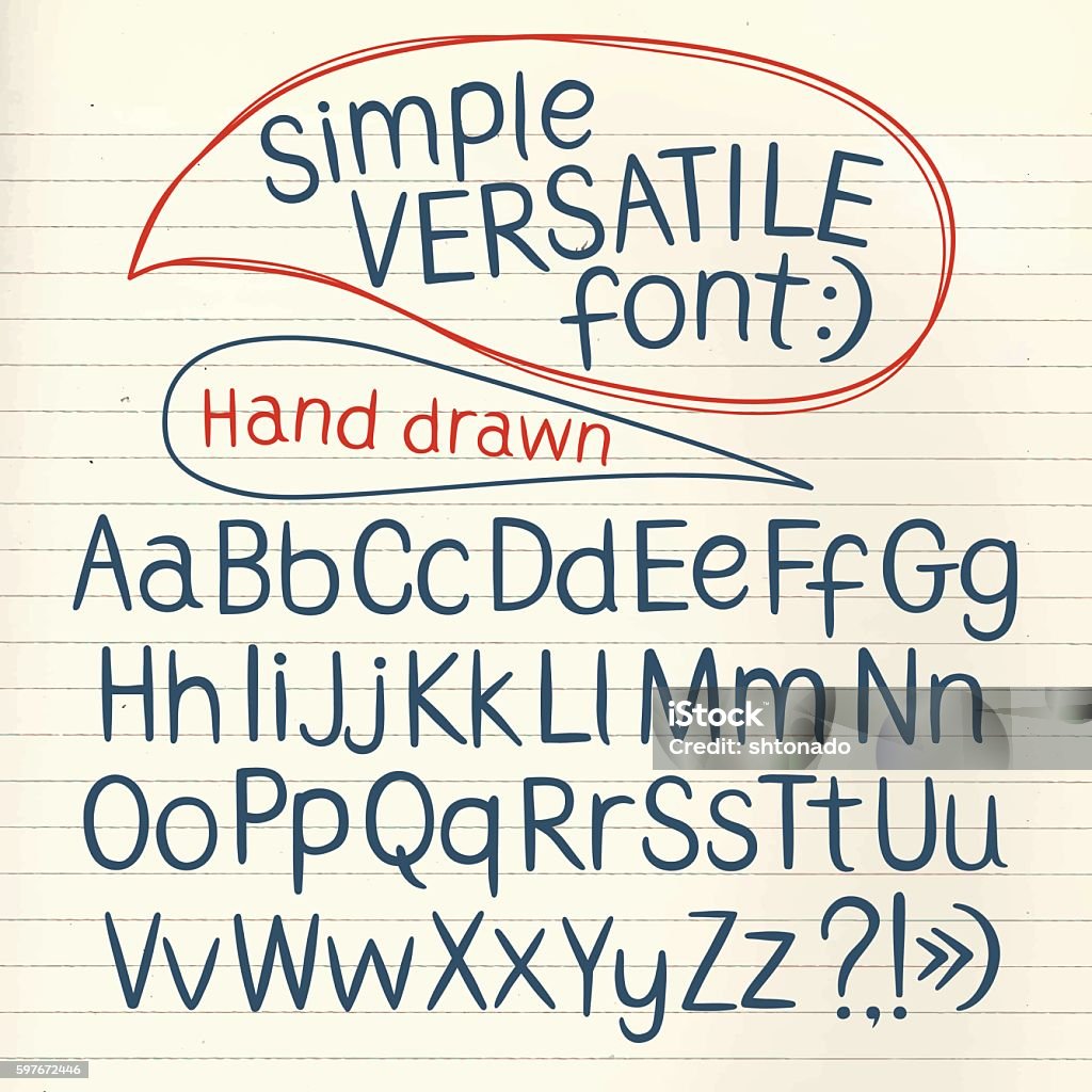 Hand Drawn Vector Typeset Stock Illustration - Download Image Now ...