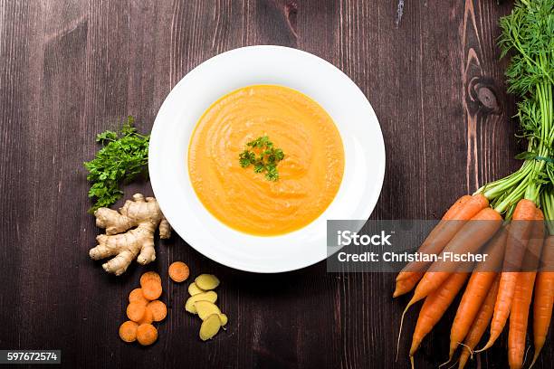 Carrot Ginger Soup Stock Photo - Download Image Now - Carrot, Soup, Ginger - Spice