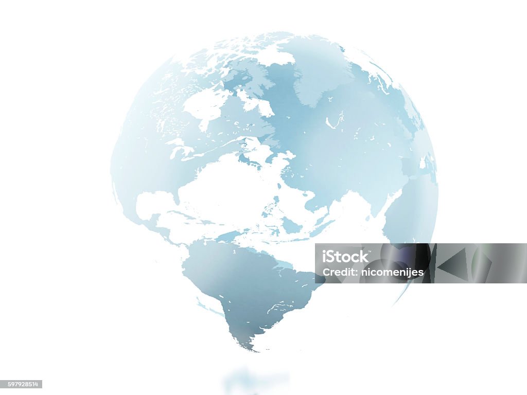 3d Globe against isolated white background. 3d renderer image. Globe against isolated white background. Globe - Navigational Equipment Stock Photo