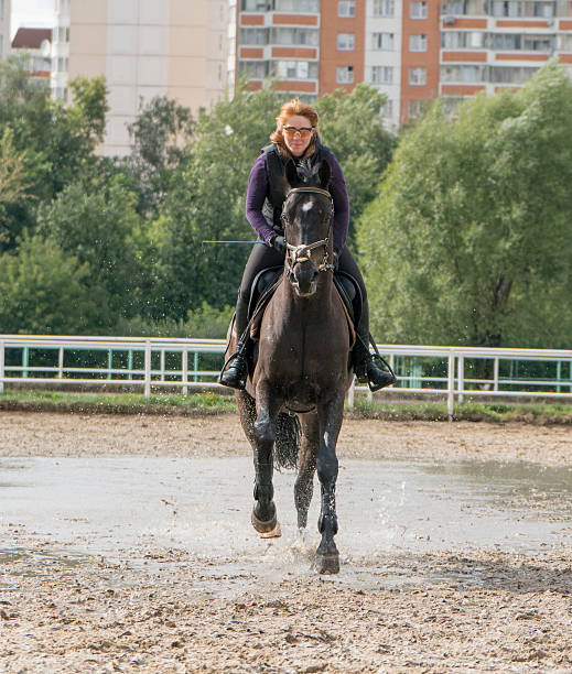 istock Girl riding a horse 597929860