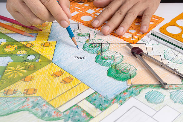 istock Landscape Architect Design hotel resort plan 597934298