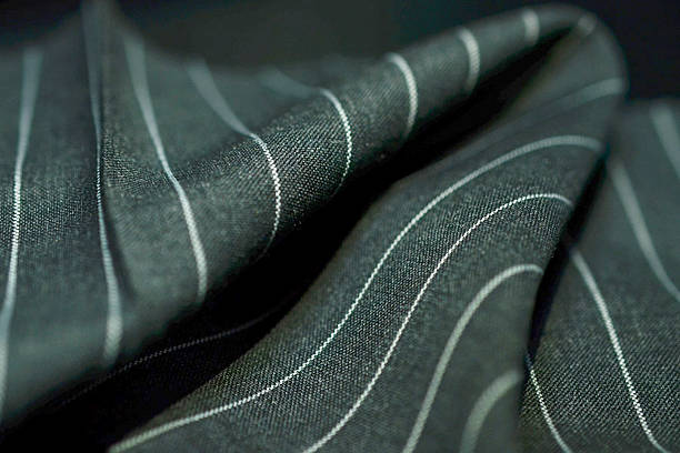 istock close up line black fabric of suit 597936424