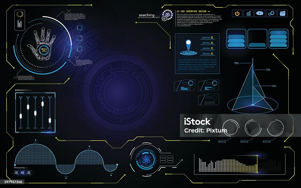 Information Capture Ui Computer Screen Hud Ui Interface Data Computer Technology Screen Concept Background ...