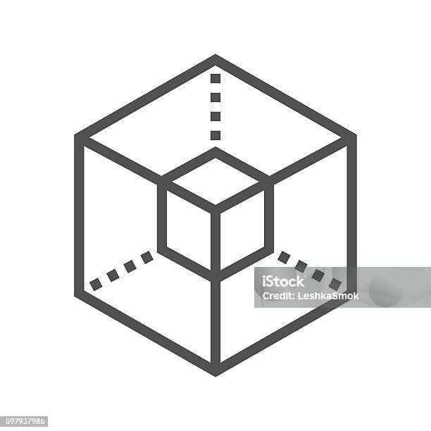 Icon 3d Modeling Stock Illustration - Download Image Now - Cube Shape, Icon Symbol, Infographic