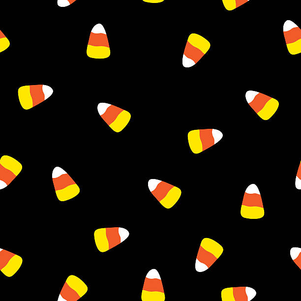 ilustrações, clipart, desenhos animados e ícones de padrão de milho doce - halloween candy candy corn backgrounds