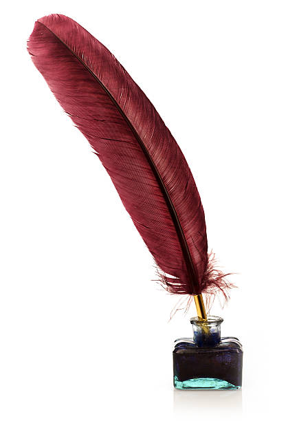 istock Calligraphy quill and ink well 597938404