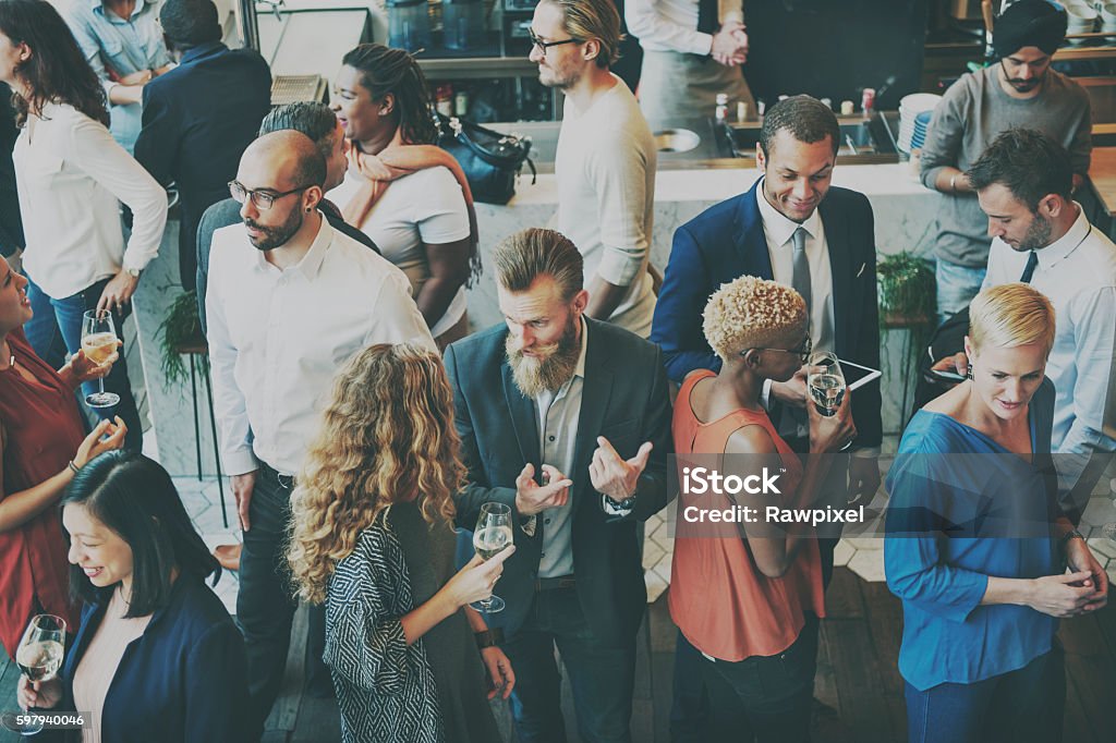 Casual Catering Discussione Incontro Colleghi Concetto - Foto stock royalty-free di Networking