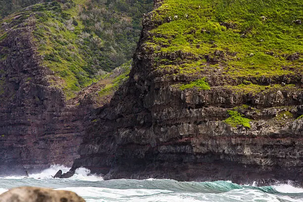 Sea Cliffs on Molokai, Hawaii, an Island in the Hawaiian Archipelago