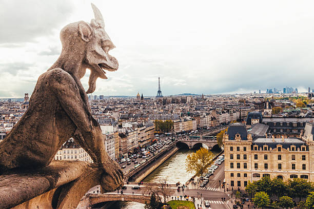 istock Gargoyle on Notre Dame Cathedral, France 597941626