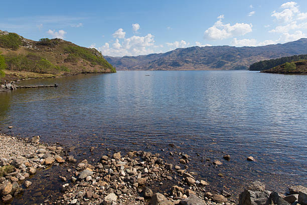 loch morar beautiful scottish highlands west scotland south of mallaig - mallaig imagens e fotografias de stock