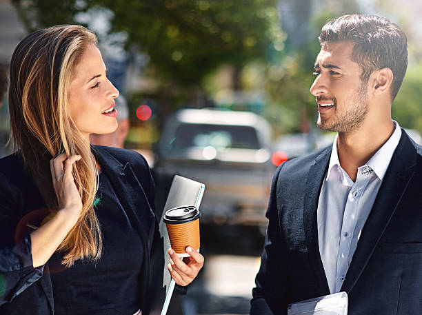 istock Fresh air and friendly business chatter on their break outside 597944962