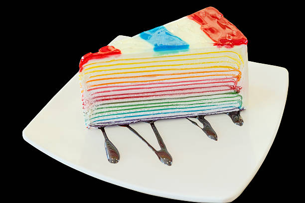 istock Jelly cake is isolated on black background 597945432