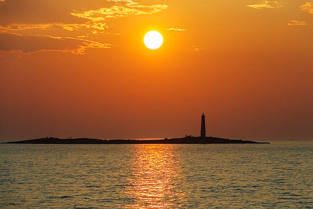 istock Lighthouse on Lake Ladoga. 597946822