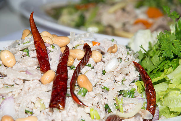 istock Thai food   Spicy pig skin 597947876