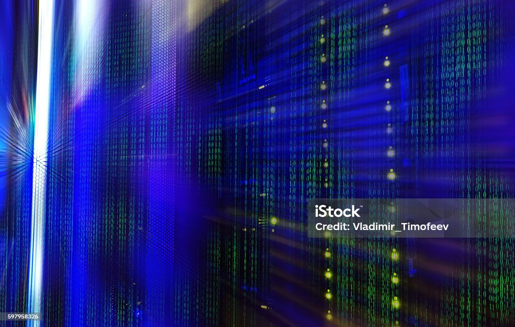 Binary Computer Code Matrix Blue Abstract Background Stock Photo ...
