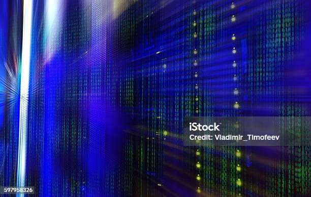 Binary Computer Code Matrix Blue Abstract Background Stock Photo ...