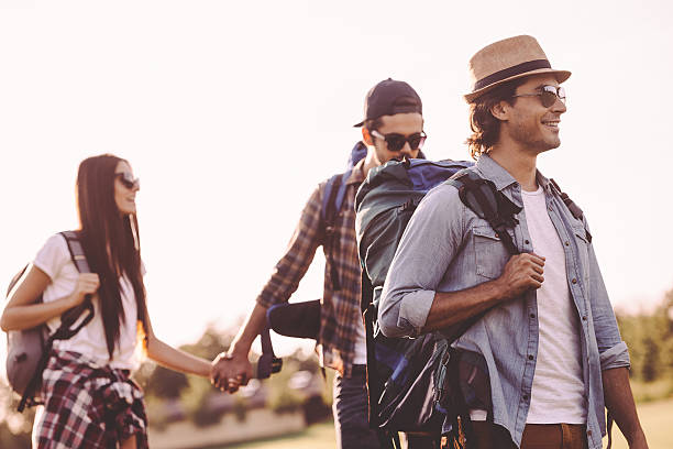 istock Summer hike with friends. 597959258