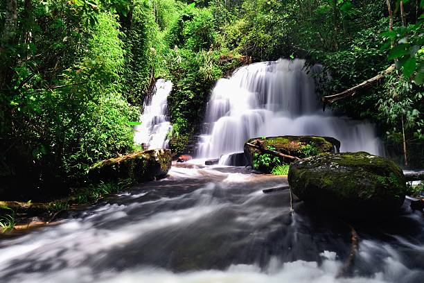 Beautiful waterfall stock photo