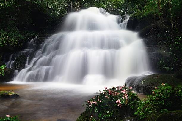 Beautiful waterfall stock photo