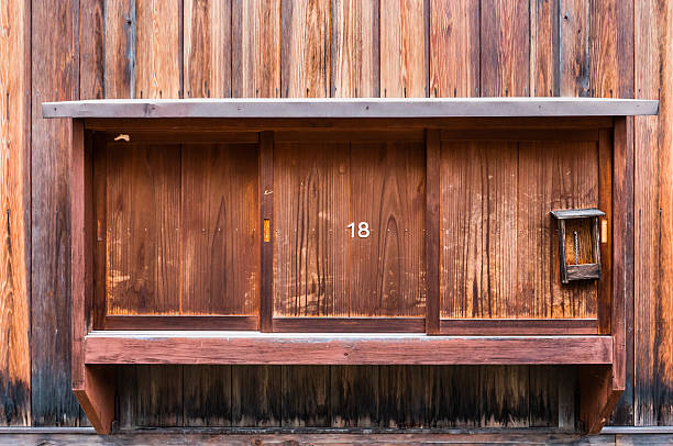 istock Traditional Japanese wooden window 597960578