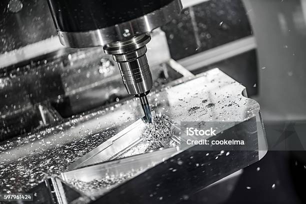 Metalworking Cnc Milling Machine Stock Photo - Download Image Now - CNC Machine, Metal Worker, Manufacturing