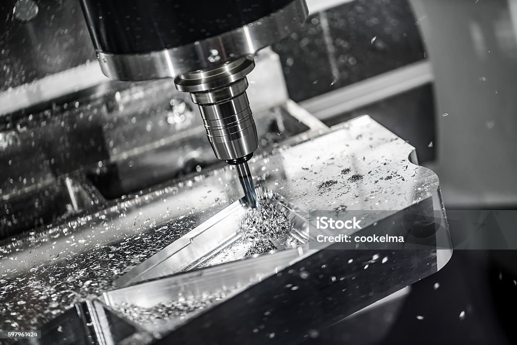 Metalworking CNC Moedora. - Foto de stock de Máquina CNC royalty-free