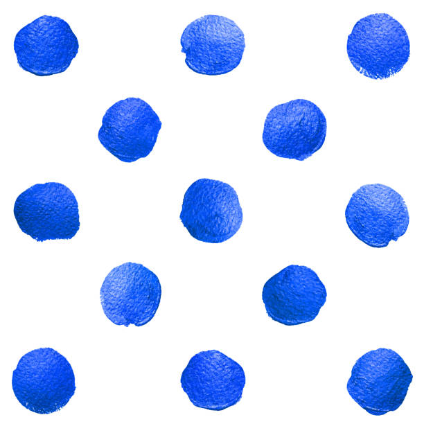 ilustrações de stock, clip art, desenhos animados e ícones de vector blue watercolor brush polka dot. oil paint smear - circle paint oil paint acrylic painting