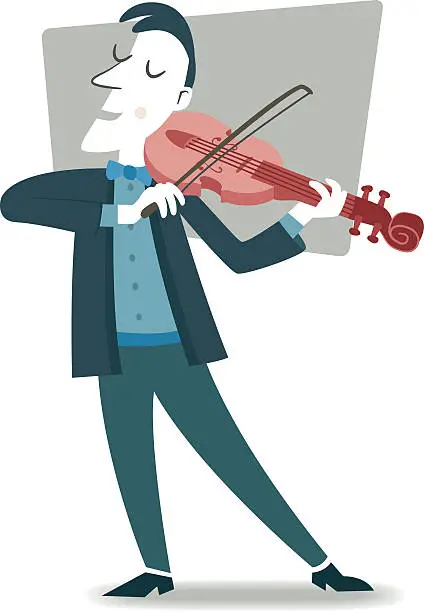 Vector illustration of Violinist