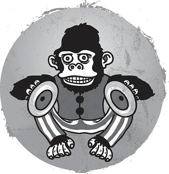 Vector illustration of Evil Monkey Illustration