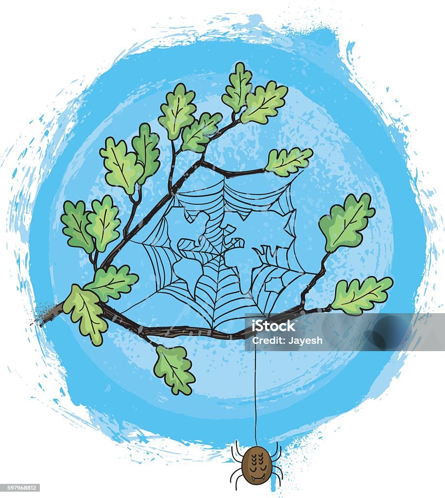 World Wide Web Cute Illustration Branch - Plant Part stock vector