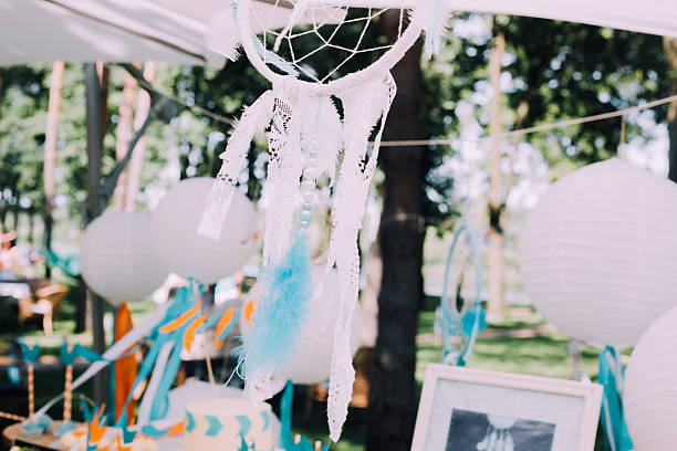 istock Children's birthday party in boho style 597971788