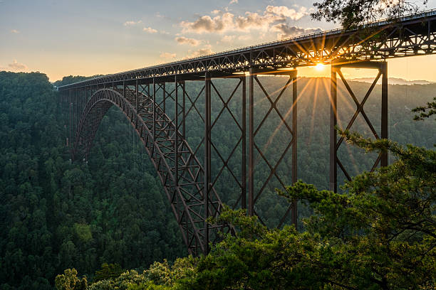 istock Sunset at the New River Gorge Bridge in West Virginia 597974076