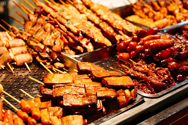 istock Grilled tofu on skewers 598052754