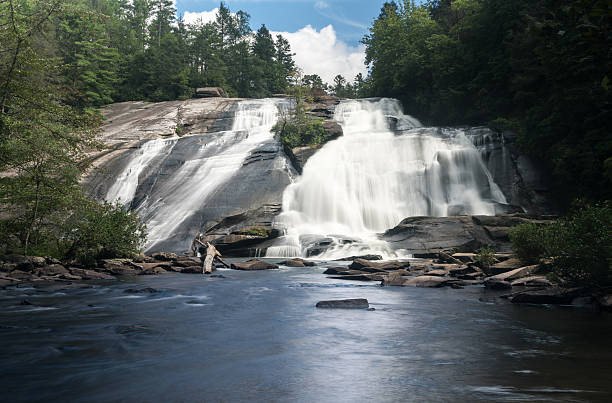 high falls dans la forêt d’état de dupont en caroline du nord - dupont state forest photos et images de collection