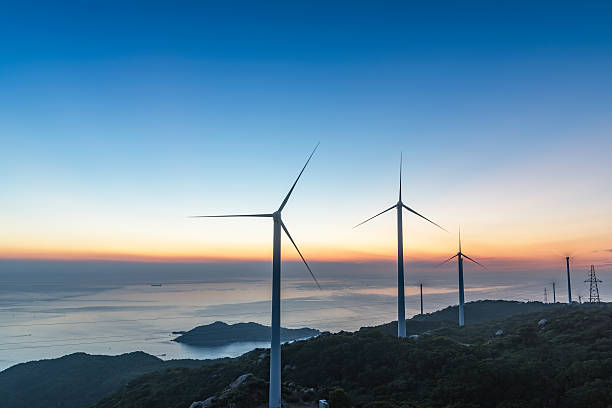 istock Wind turbines on the coast 598056328