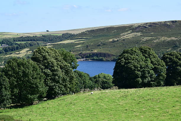 istock Rural view with water, Strines, Derbyshire 598060424