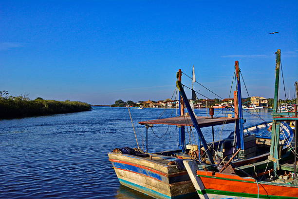 Beautiful landscape in Lagoa da Barra do Sul, balneário Barra do Sul, Santa Catarina, Brazil, on a beautiful sunny day, great place to ride and summer. Photo taken on 24.07.2016.