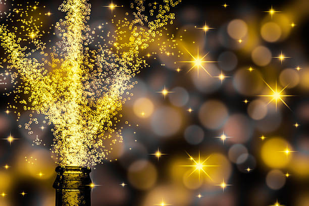 champagne fountain from bottle