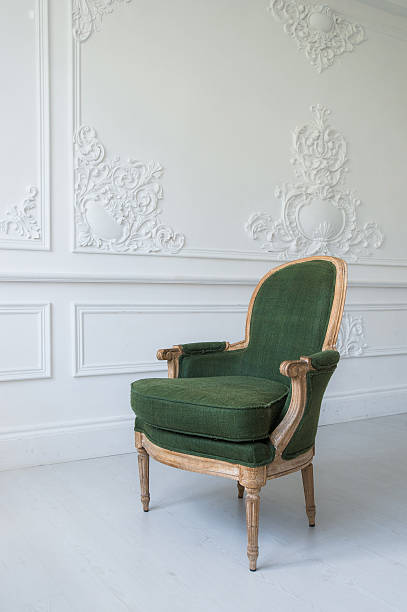 istock elegant green armchair in luxury clean bright white interior 598075980