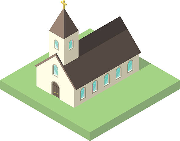 美しい小等角教会 - church steeple vector christianity点のイラスト素材／クリップアート素材／マンガ素材／アイコン素材