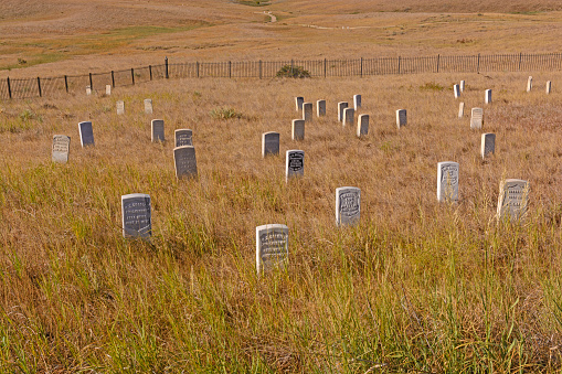 Main Gravesite of the Little Bighorn National HIstoric Battlefield National Park in Montana