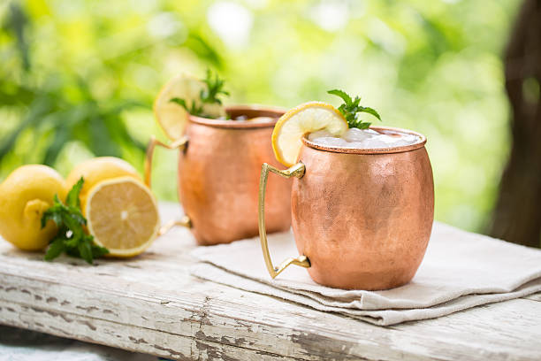 istock Moscow mules cocktail in copper mugs 598080028