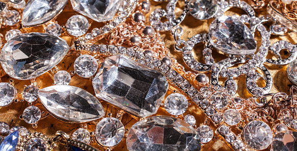 Background of close up of precious luxury diamond