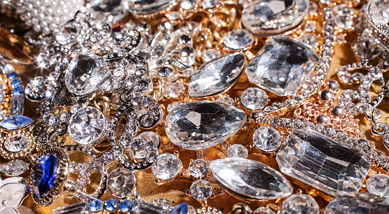 Background of close up of luxury diamond