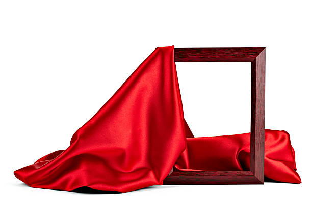 istock wooden frame and silk cover 598083582