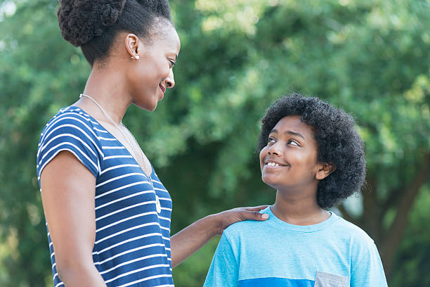 istock African American mother with mixed race son 598083646