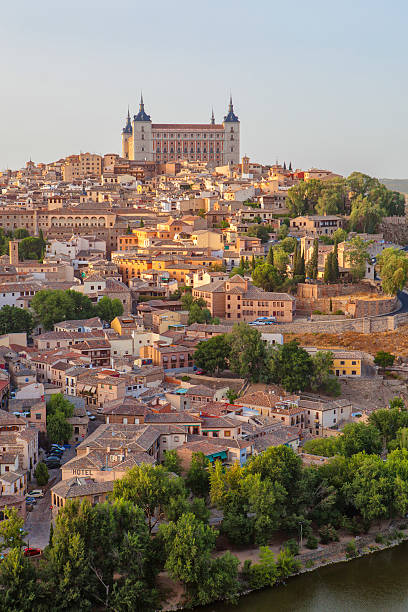 istock Old town cityscape at sunset, Toledo, Spain 598084488