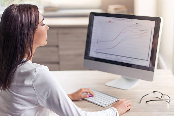 istock Attractive business lady in office 598084642